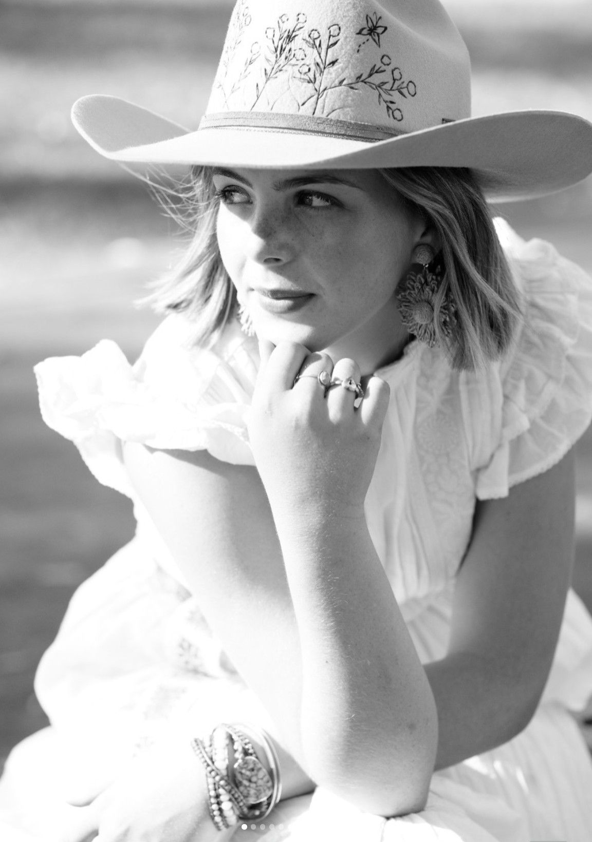 Ruby Holden portrait with cowboy hat